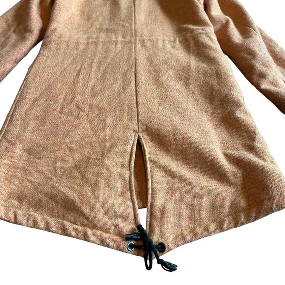Tasi Malibu Urban Outfitters Orange Embroidered Coat Jacket Sherpa Size Small - Picture 9 of 13
